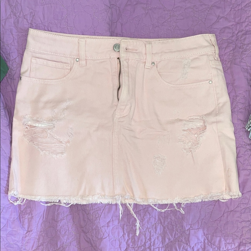 PacSun Light Pink Denim Skirt